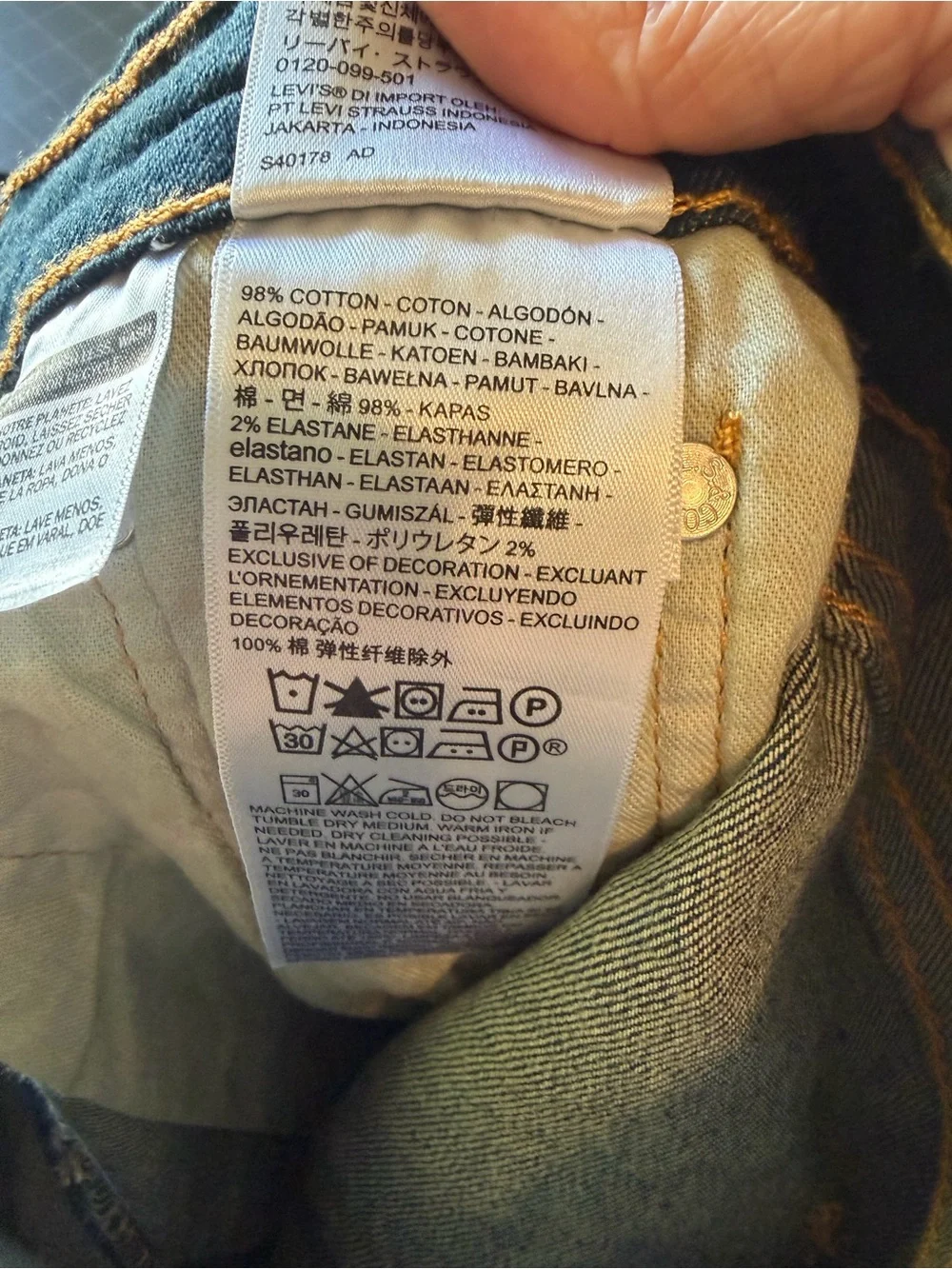Levi's 510 Skinny Jeans Stretch Jeans Size 26X32